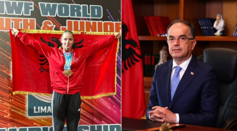 Enkileda Çarjan shpallet kampione bote në peshëngritje  Presidenti Begaje uron për fitoren